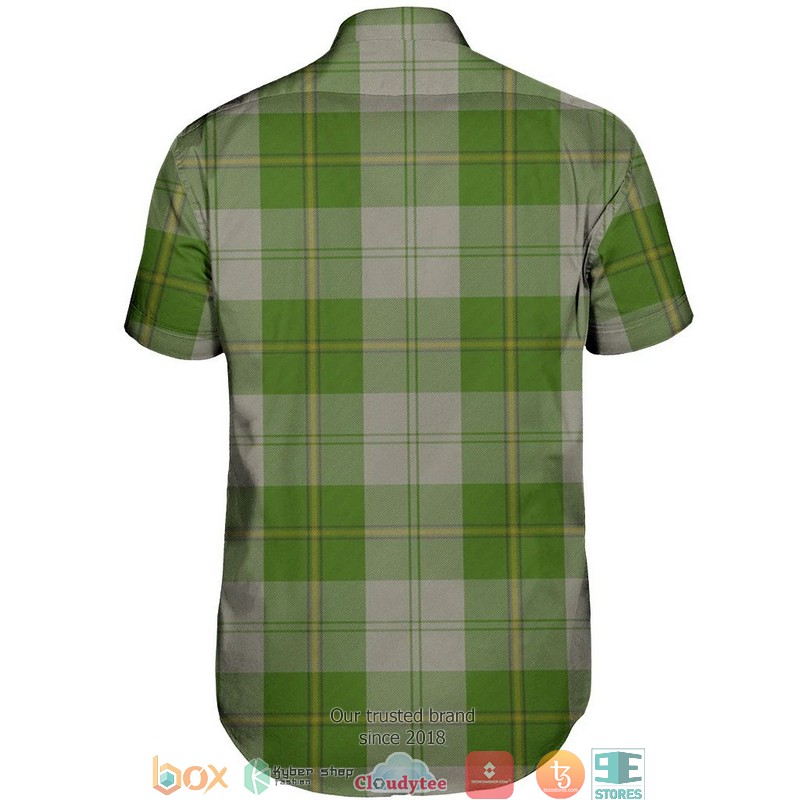 Cunningham Dress Green Dancers Tartan Short Sleeve Hawaiian Shirt 3 Cunningham Dress Green Dancers Tartan Short Sleeve Hawaiian Shirt 1 2