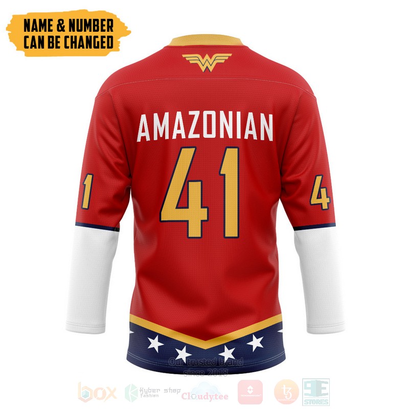 DC Comics Wonder Woman Personalized Hockey Jersey 1