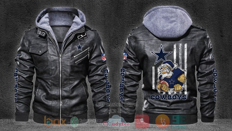Dallas Cowboys NFL Santa Claus Leather Jacket