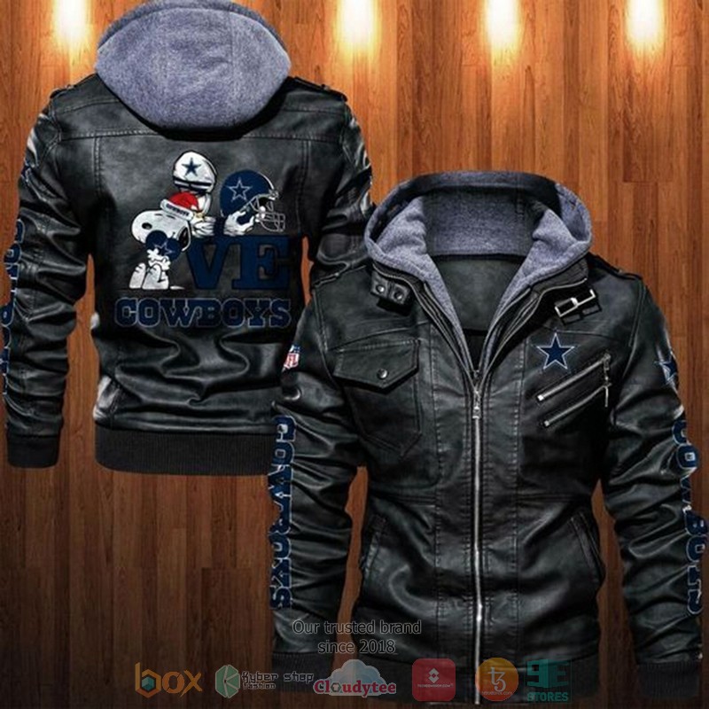 Dallas Cowboys NFL Snoopy Leather Jacket