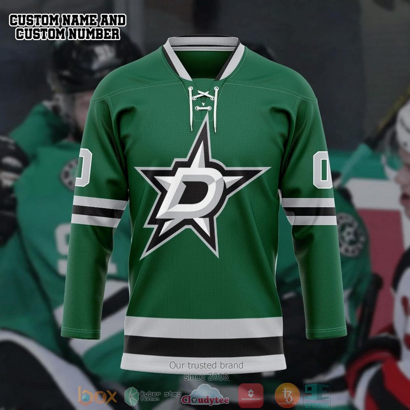 Dallas Star NHL Custom Name and Number Hockey Jersey Shirt 3 Dallas Star NHL Custom Name and Number Hockey Jersey Shirt 1 2