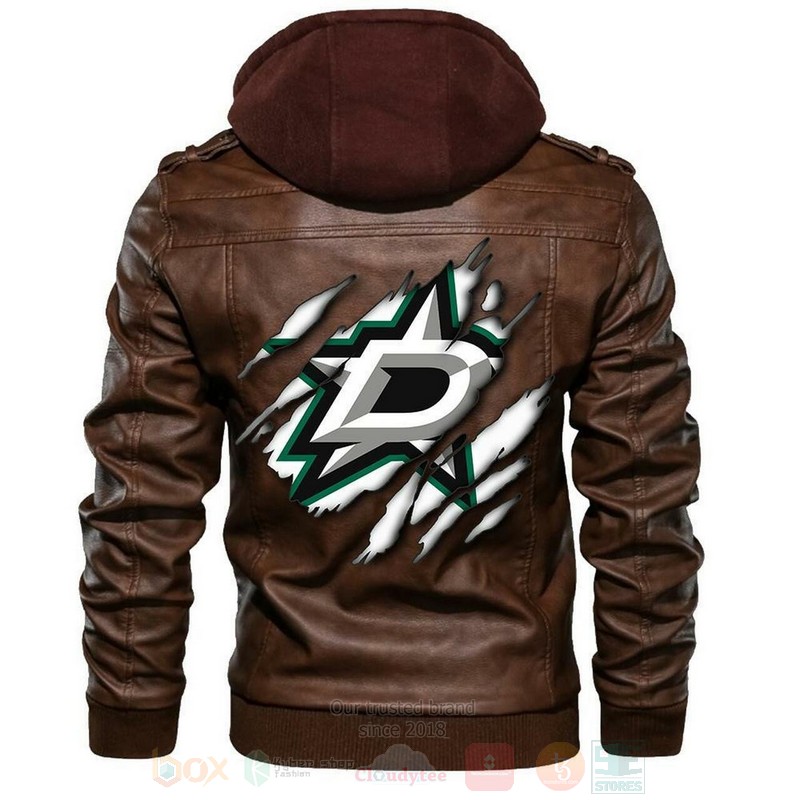 BEST Dallas Stars NHL Champions Sons of Anarchy Browns Zipper Jacket Leather 4 Dallas Stars NHL Hockey Sons of Anarchy Browns Leather Jacket