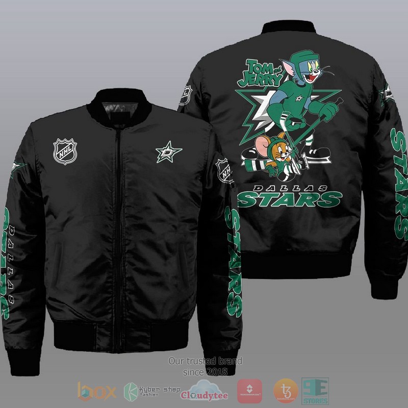 Dallas Stars NHL Tom And Jerry Bomber Jacket