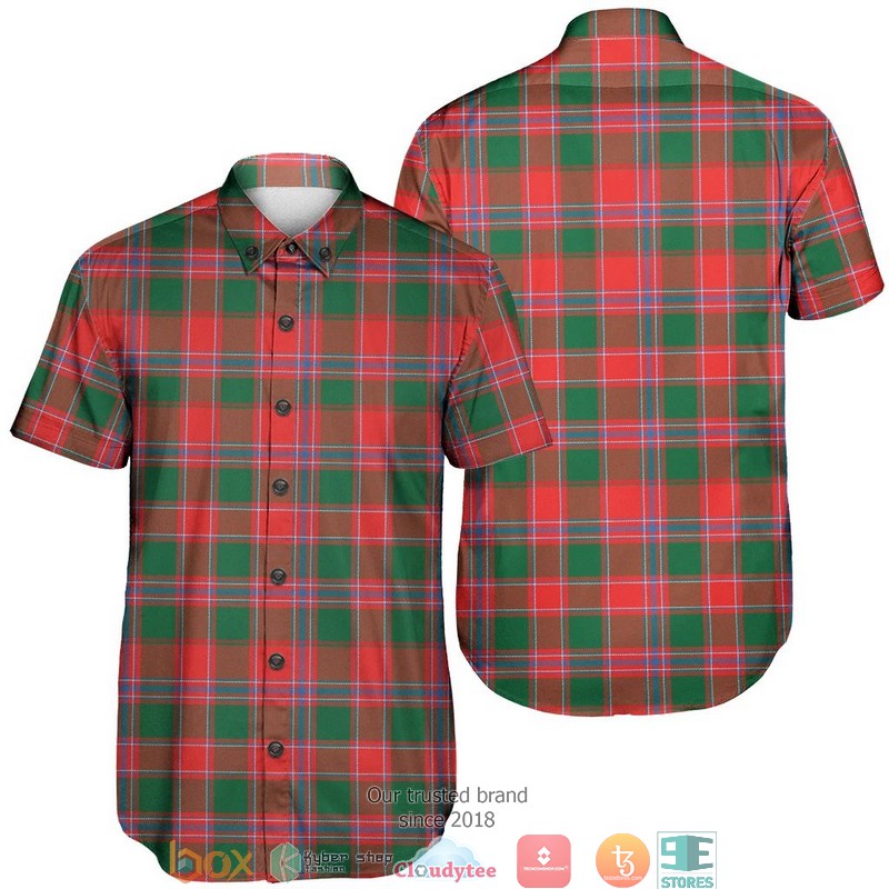 Dalziel Modern Tartan Short Sleeve Hawaiian Shirt