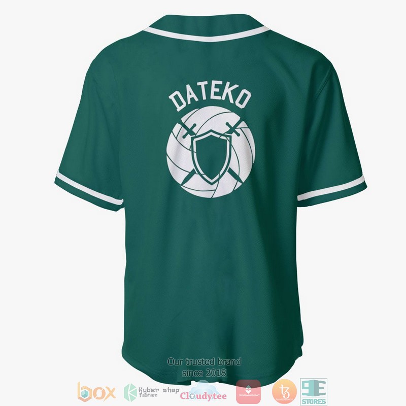 Dateko Haikyuu Green Baseball Jersey Shirt 3 Dateko Haikyuu Green Baseball Jersey Shirt 1 2