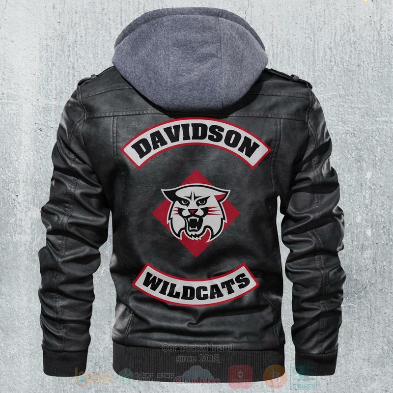 Davidson Wildcats NCAA Football Motorcycle Leather Jacket