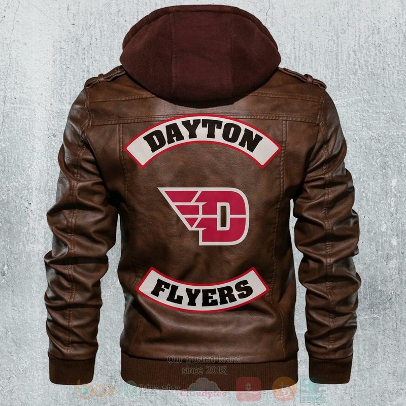 BEST NCAA Teams Dayton Flyers Motorcycle Rider Zipper Jacket Leather 1 Dayton Flyers NCAA Motorcycle Leather Jacket