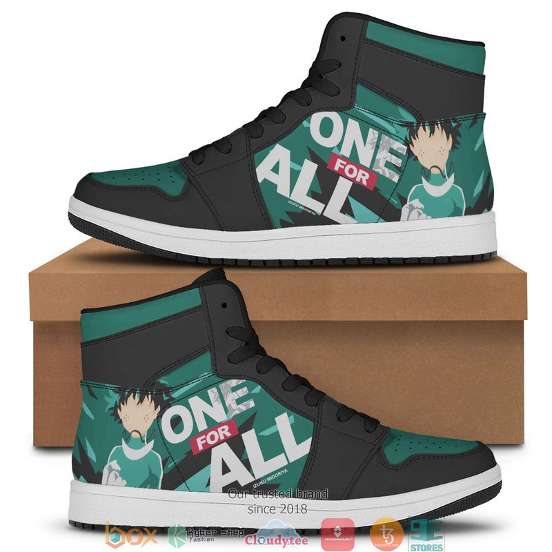 Deku One for all Air Jordan High Top Sneaker 12 Deku One for all Air Jordan High Top Sneaker