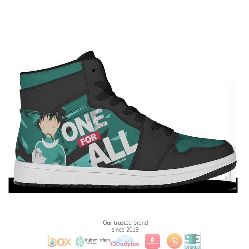 Deku One for all Air Jordan High Top Sneaker 2 Deku One for all Air Jordan High Top Sneaker 1