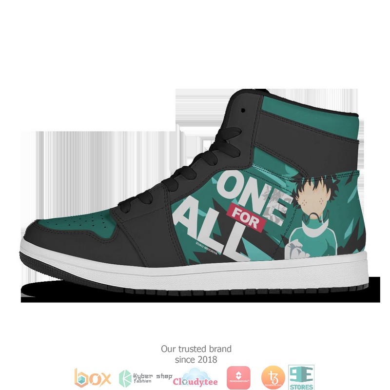 Deku One for all Air Jordan High Top Sneaker 3 Deku One for all Air Jordan High Top Sneaker 1 2