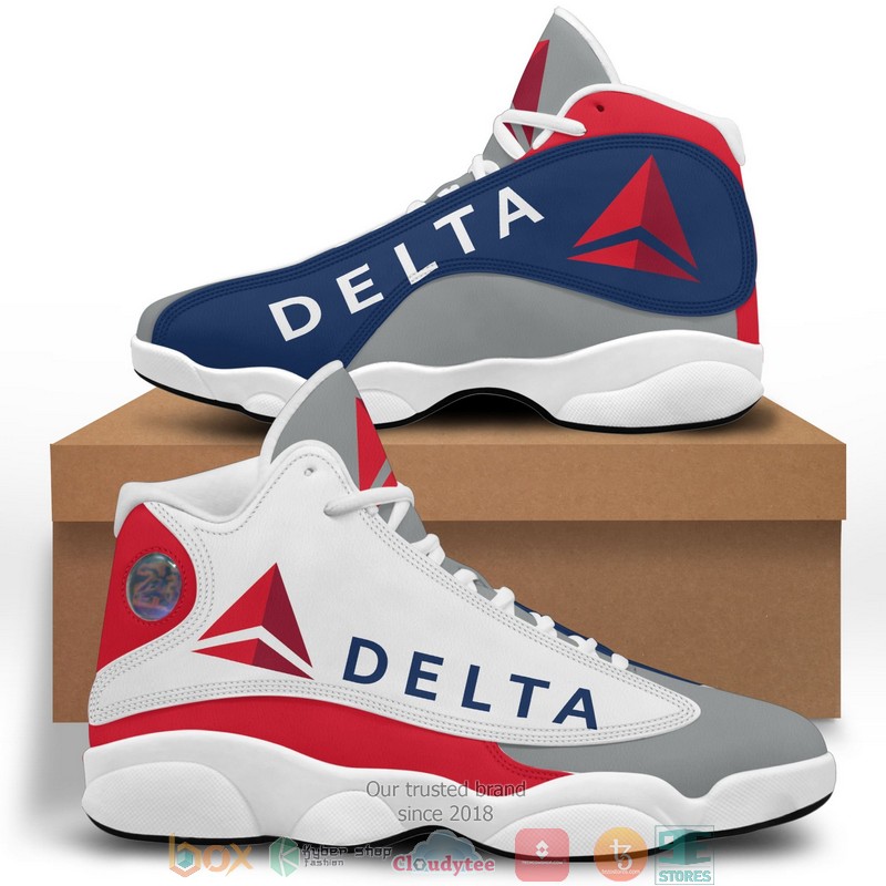 Delta Air Lines Logo Bassic Air Jordan 13 Sneaker Shoes 2 Delta Air Lines Logo Bassic Air Jordan 13 Sneaker Shoes
