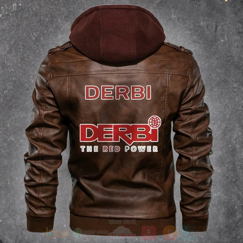 BEST Derbi The Red Power Zipper Jacket Leather 1 Derbi The Red Power Leather Jacket