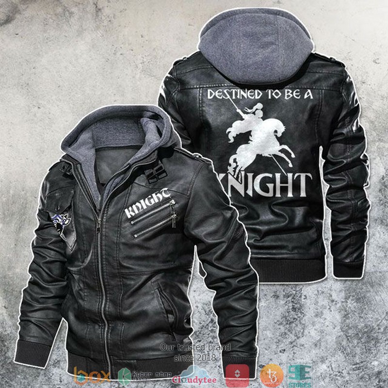 Destinied To Be A Knight Motorcycle Club Leather Jacket