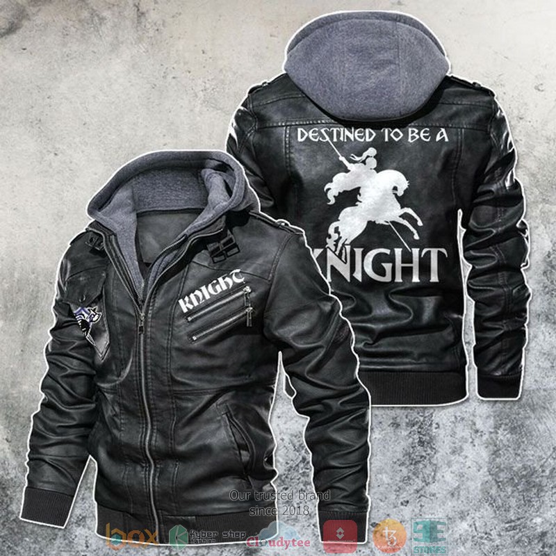 Destinied To Be A Knight Motorcycle Rider Leather Jacket