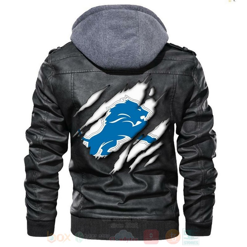 Detroit Lions NFL Football Sons of Anarchy Blacks Leather Jacket