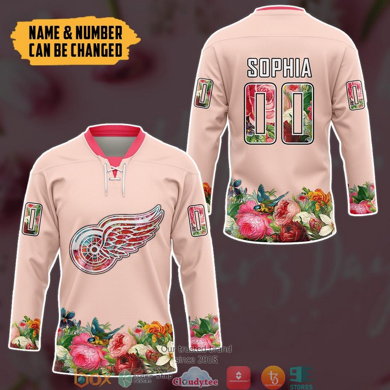 Detroit Red Wings Custom Name And Number Hockey Jersey 3 Detroit Red Wings Custom Name And Number Hockey Jersey 1 2