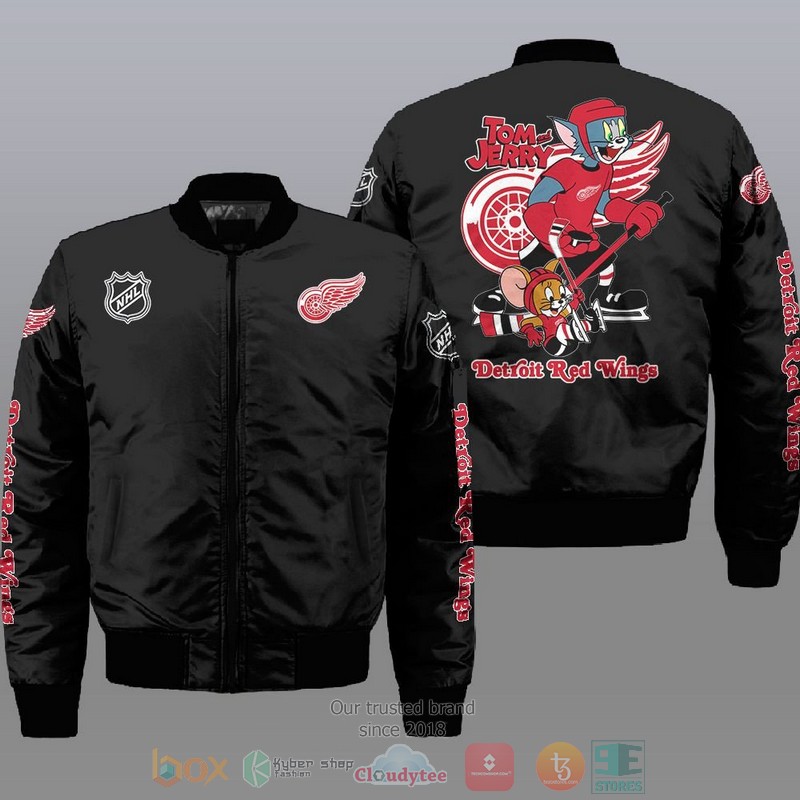 Detroit Red Wings NHL Tom And Jerry Bomber Jacket