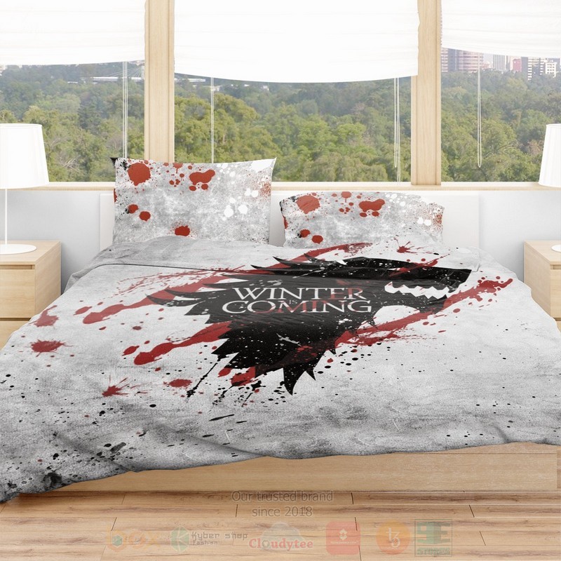 BEST Dire Wolf Duvet Cover Bed Sets 3 Dire Wolf Bedding Set 1 2