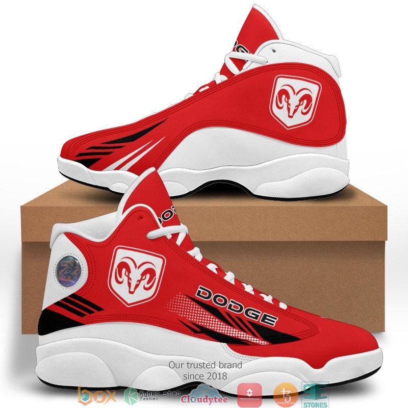 Dodge Red Air Jordan 13 Sneaker Shoes 3 Dodge Red Air Jordan 13 Sneaker Shoes 1 2
