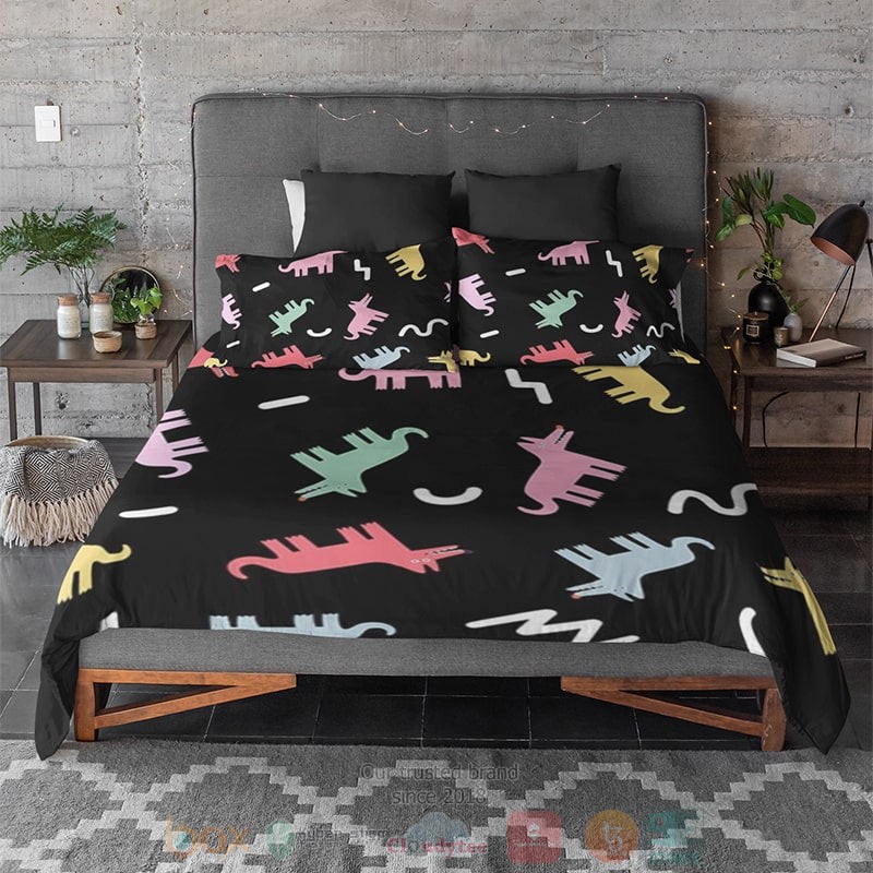 HOT Dogs Lover Minimalistic Art Embossed Animal Bedroom Bedding Set 2 Dogs Lover Minimalistic Art Embossed Animal Bedding Set 1