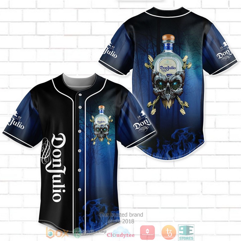 Don Julio 1942 Flame Skull Baseball Jersey 2 Don Julio 1942 Flame Skull Baseball Jersey