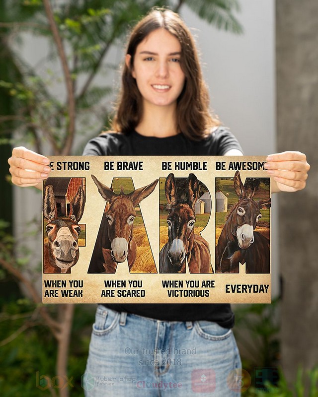 BEST Donkey Be Strong When You Are Weak Custom Poster 3 Donkey Be Strong When You Are Weak Poster 1 2