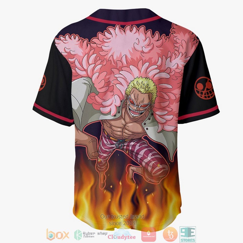Donquixote Doflamingo One Piece Baseball Jersey Shirt 3 Donquixote Doflamingo One Piece Baseball Jersey Shirt 1 2