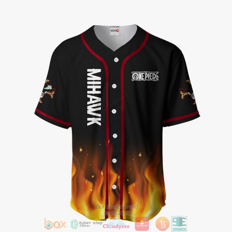 Dracule Mihawk One Piece Baseball Jersey Shirt 2 Dracule Mihawk One Piece Baseball Jersey Shirt 1