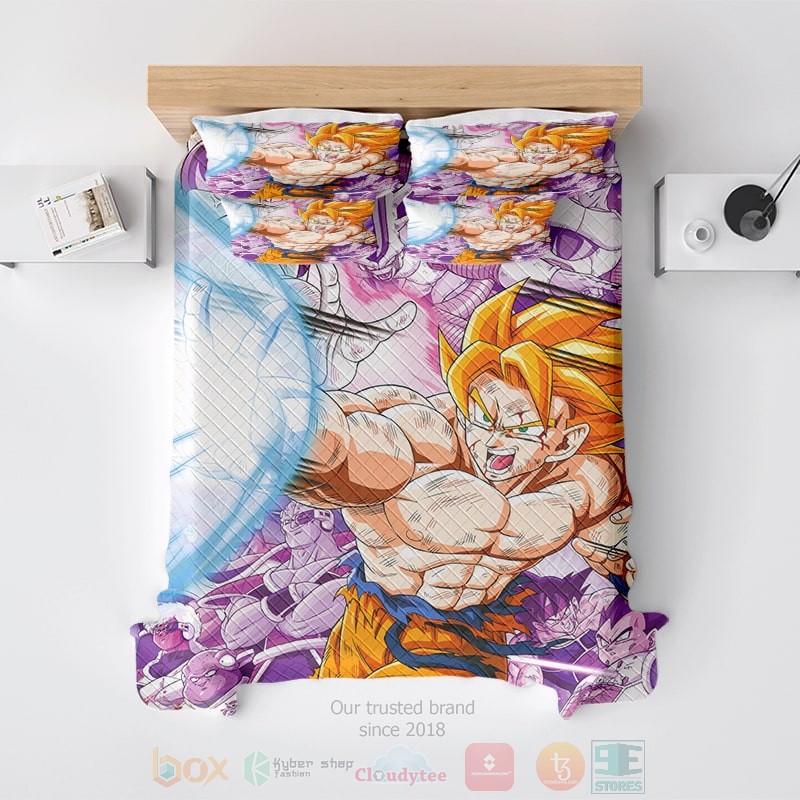 HOT Dragon Ball All Cast Embossed Goku Bedroom Bedding Set 2 Dragon Ball All Cast Embossed Goku Bedding Set 1