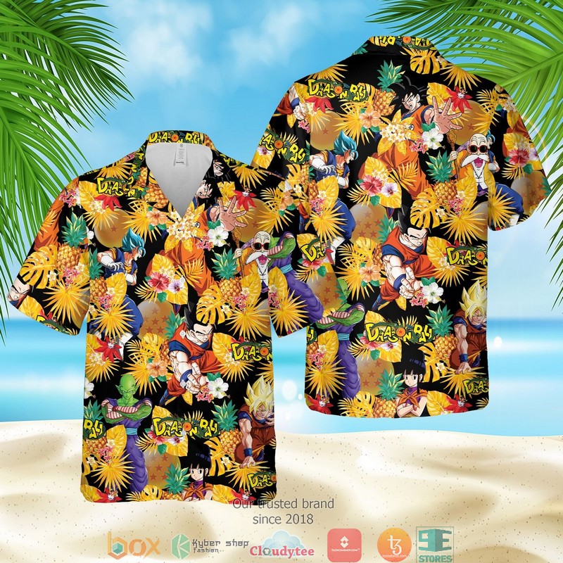 Dragon Ball Tropical Black Hawaian Summer Outfit 1 Dragon Ball Tropical Black Hawaian Summer Outfit