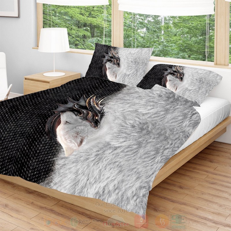 Dragon and Wolf Game of Thrones Bedding Set 1