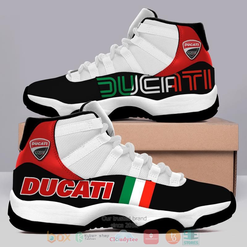 Ducati White Black Red Air Jordan 11 Shoes