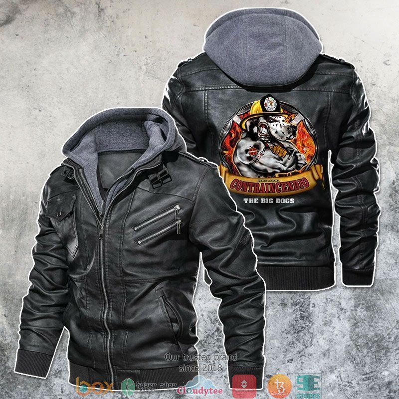 Rider With A Firefighter Spirit Leather Jacket 1 Rider With A Firefighter Spirit Leather Jacket
