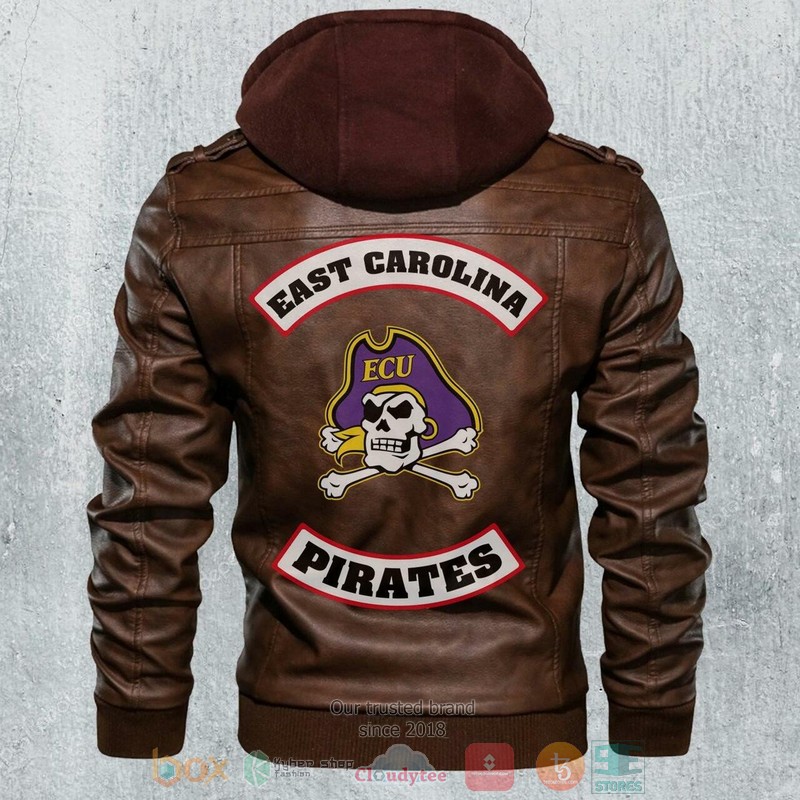NEW East Carolina Pirates NCAA Football Men Leather Jacket 5 East Carolina Pirates NCAA Football Leather Jacket
