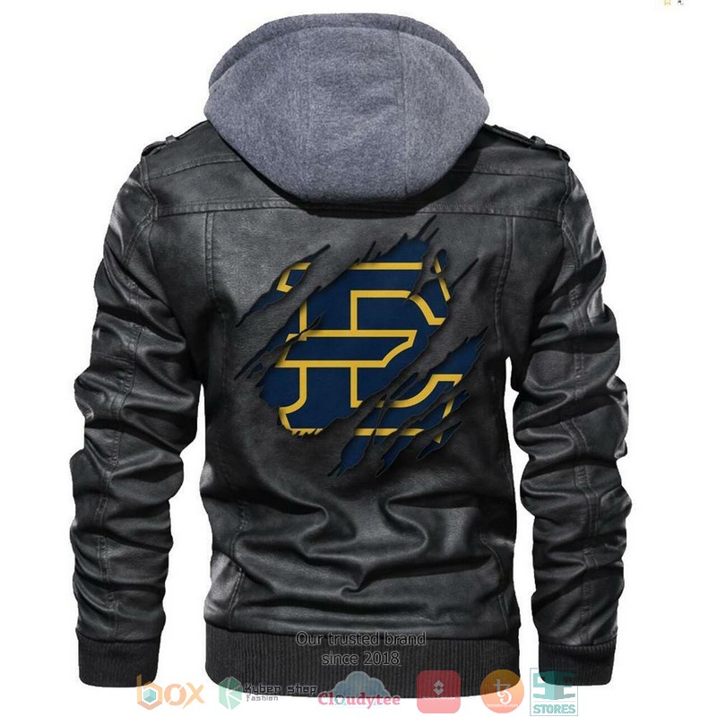 East Tennessee State Buccaneers NCAA Black Leather Jacket