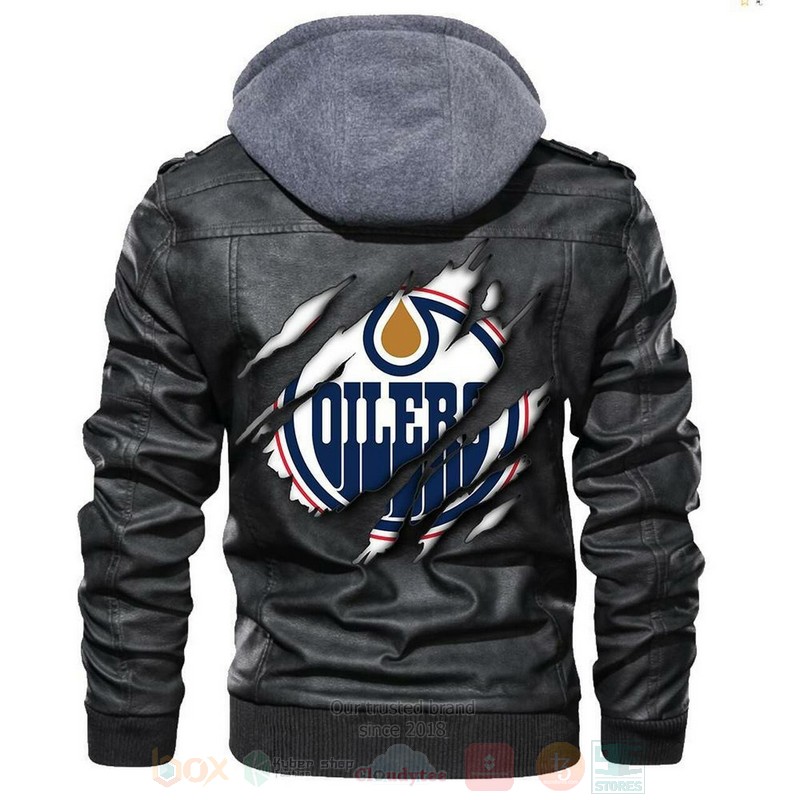 Edmonton Oilers NHL Hockey Sons of Anarchy Blacks Leather Jacket