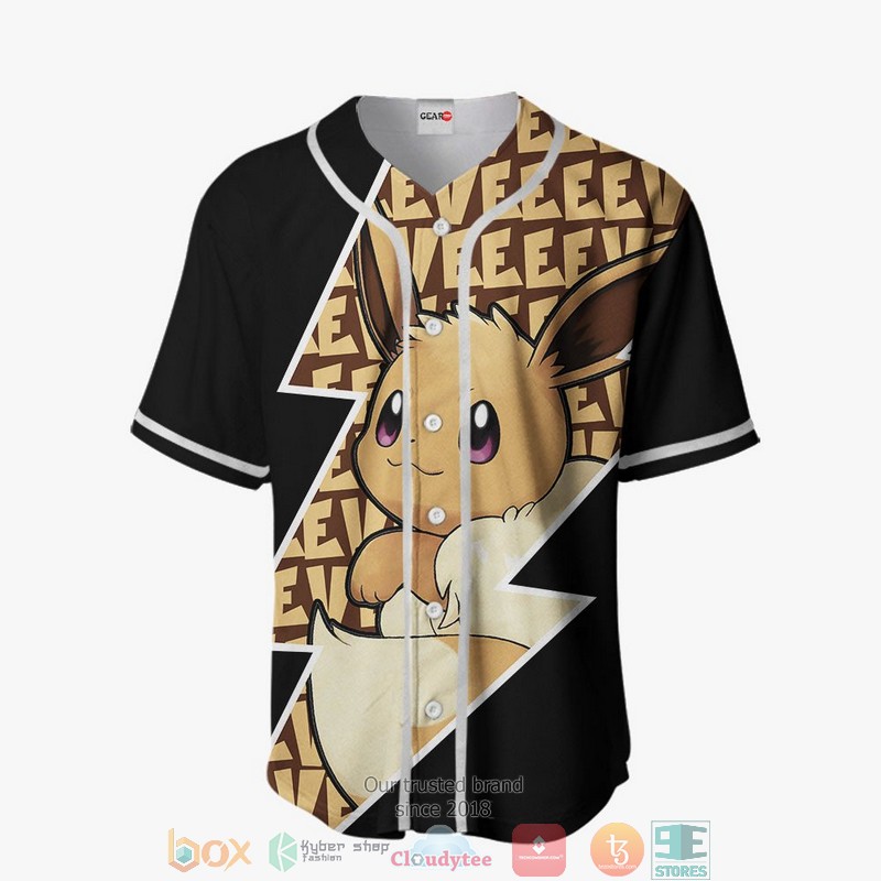 Eevee Pokemon Baseball Jersey Shirt 2 Eevee Pokemon Baseball Jersey Shirt 1