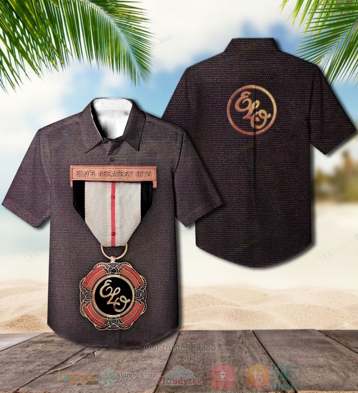 NEW Electric Light Orchestra ELO's Greatest Hits Album Hawaiian Shirt 3 Electric Light Orchestra band ELOs Greatest Hits Hawaiian Shirt