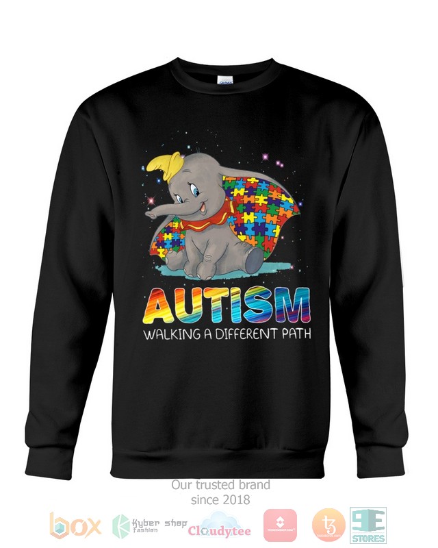 Elephant Autism Walking A Different Path Shirt Hoodie 1 2 3 4 5 6 7