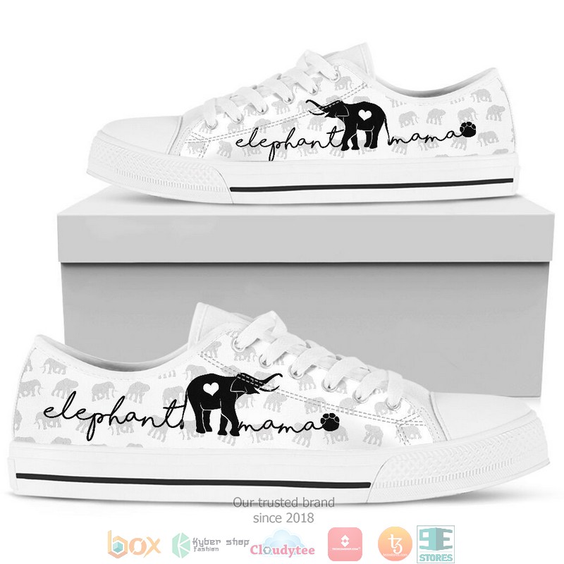 Elephant Mama Low Top Canvas Shoes