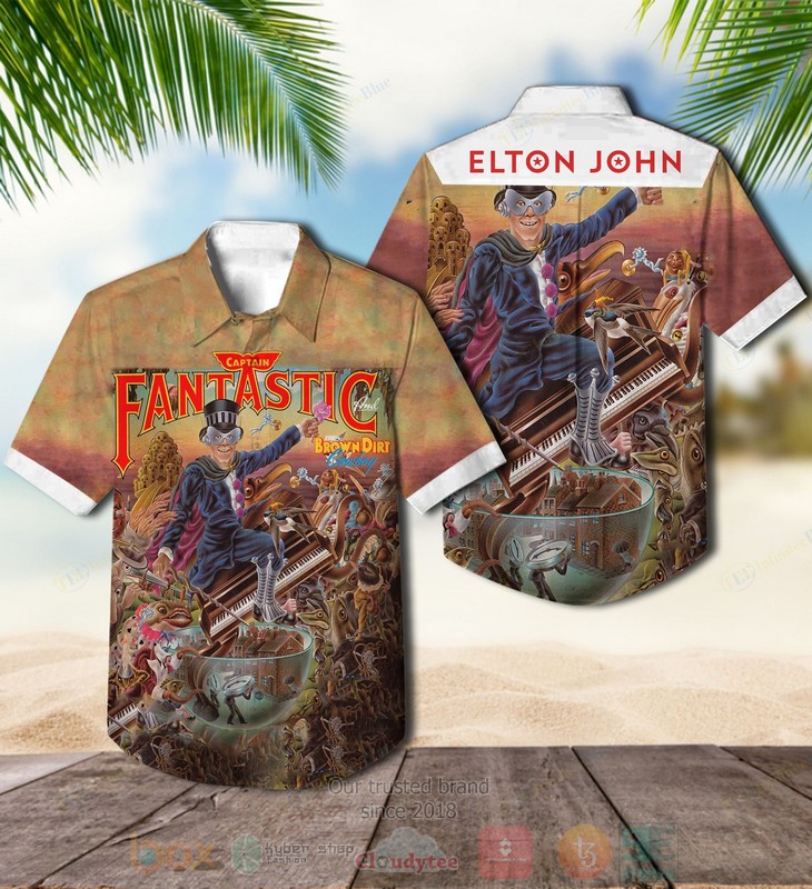NEW Elton John Captain Fantastic and the Brown Dirt Cowboy Album Hawaiian shirt 2 Elton John Captain Fantastic and the Brown Dirt Cowboy Hawaiian shirt