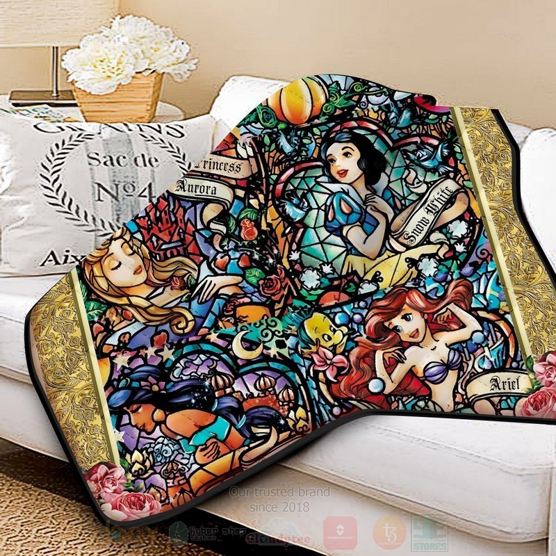 BEST Enchanted Tales Stained Glass Cartoon Quilted Fabric 2 Enchanted Tales Stained Glass Cartoon Quilt 1