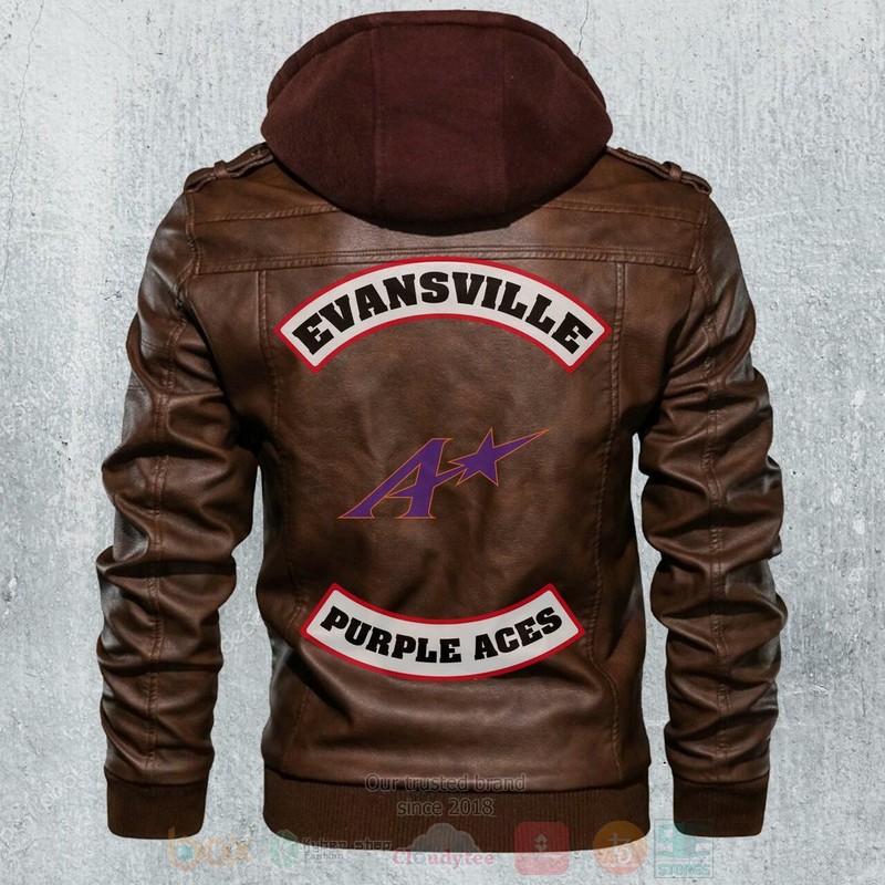 Evansville Purple Aces NCAA Motorcycle Leather Jacket
