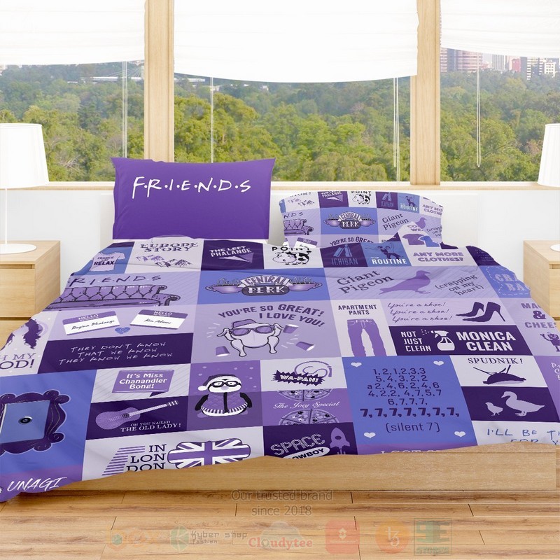 BEST FRIENDS Catch Phrase Duvet Cover Bed Sets 3 FRIENDS Catch Phrase Bedding Set 1 2