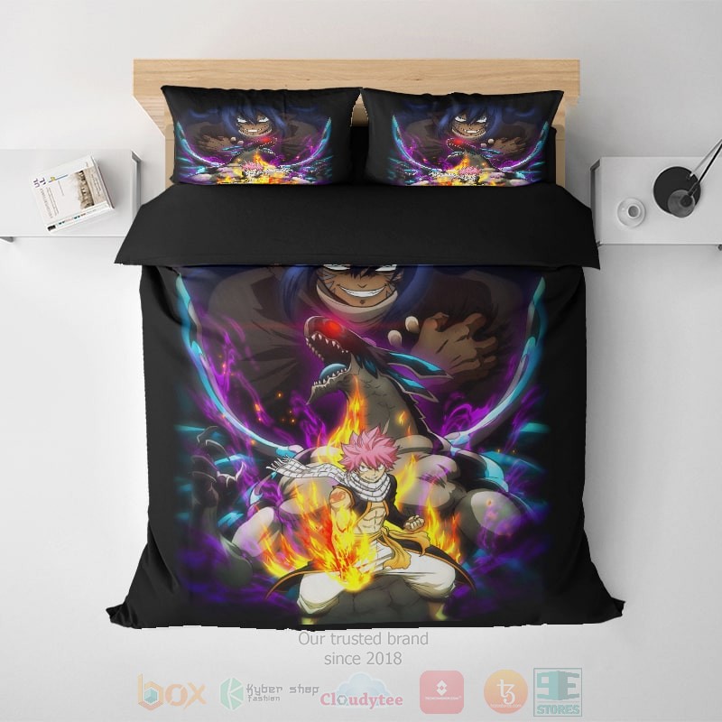 HOT Fairy Tail Acnologia Natsu Dragneel Dragon Slayer Bedroom Bedding Set 2 Fairy Tail Acnologia Natsu Dragneel Dragon Slayer Bedding Set
