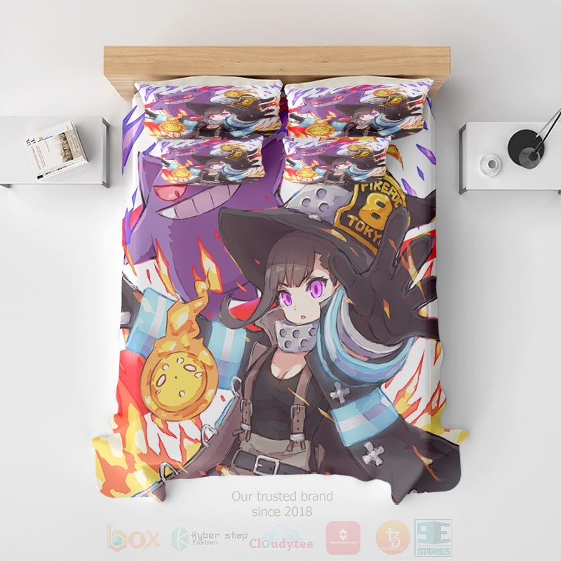 Fire Force Maki Oze Premium Color Brushed Bedding Set 1