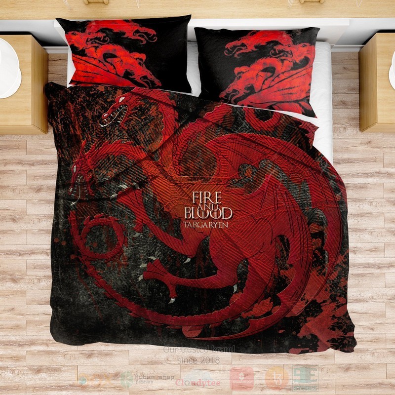 BEST Fire and Blood Duvet Cover Bed Sets 3 Fire and Blood Bedding Set 1 2