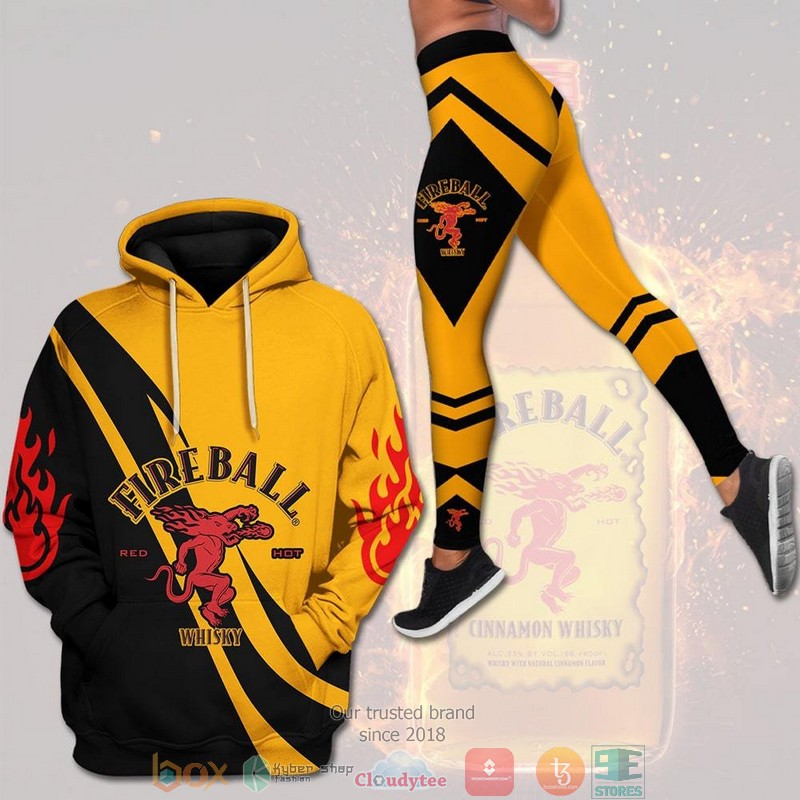 Fireball Cinnamon Whisky Yellow Drinking Hoodie, legging 2 Fireball Cinnamon Whisky Yellow Drinking Hoodie legging