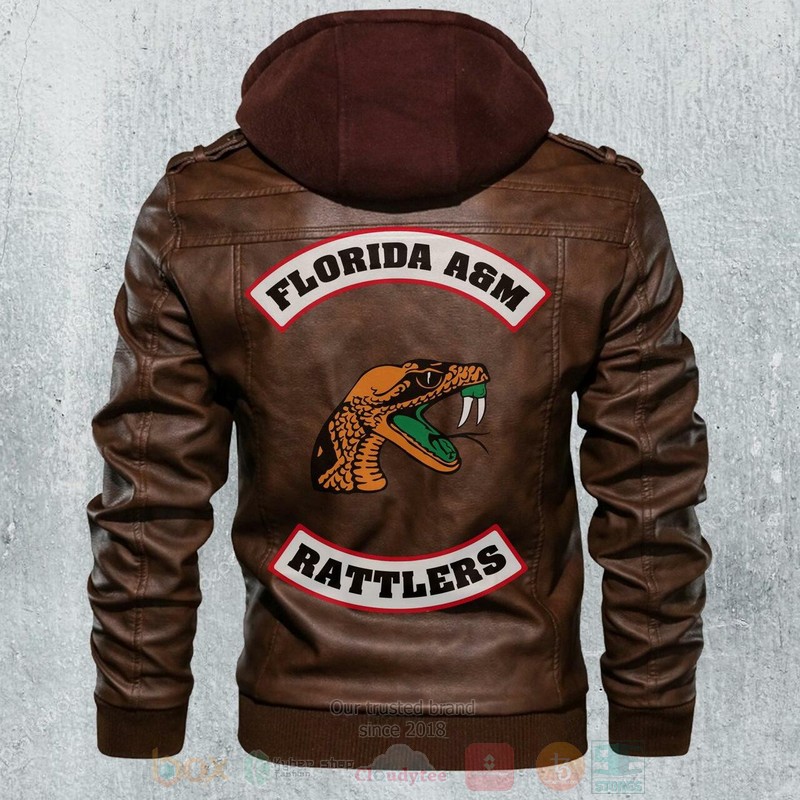BEST NCAA Teams Florida A M Rattlers Motorcycle Rider Zipper Jacket Leather 1 Florida A M Rattlers NCAA Motorcycle Leather Jacket