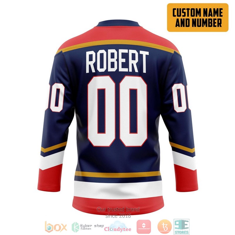 Florida Panthers NHL Custom Name and Number Hockey Jersey Shirt 2 Florida Panthers NHL Custom Name and Number Hockey Jersey Shirt 1